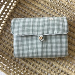 Cambiador de paseo Muselina Vichy Mint