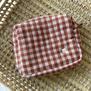 Neceser Muselina Vichy Terracotta