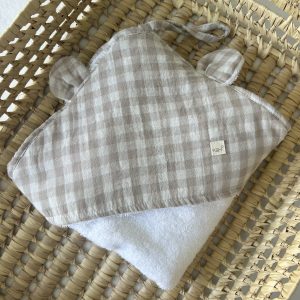 Capa de baño bebé Muselina Vichy Sand