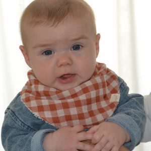 Babero bandana Muselina Vichy Terracotta