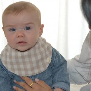 Babero bandana Muselina Vichy Sand