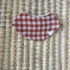 Babero bandana Muselina Vichy Terracotta